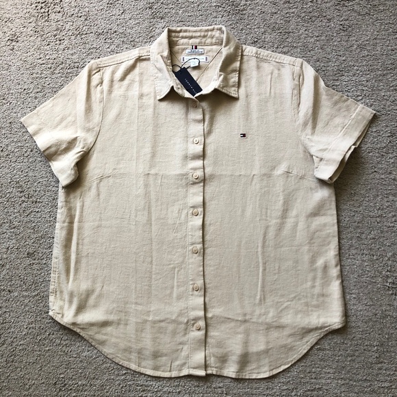 Tommy Hilfiger Linen Blend Shirt. NWT. - Picture 1 of 2